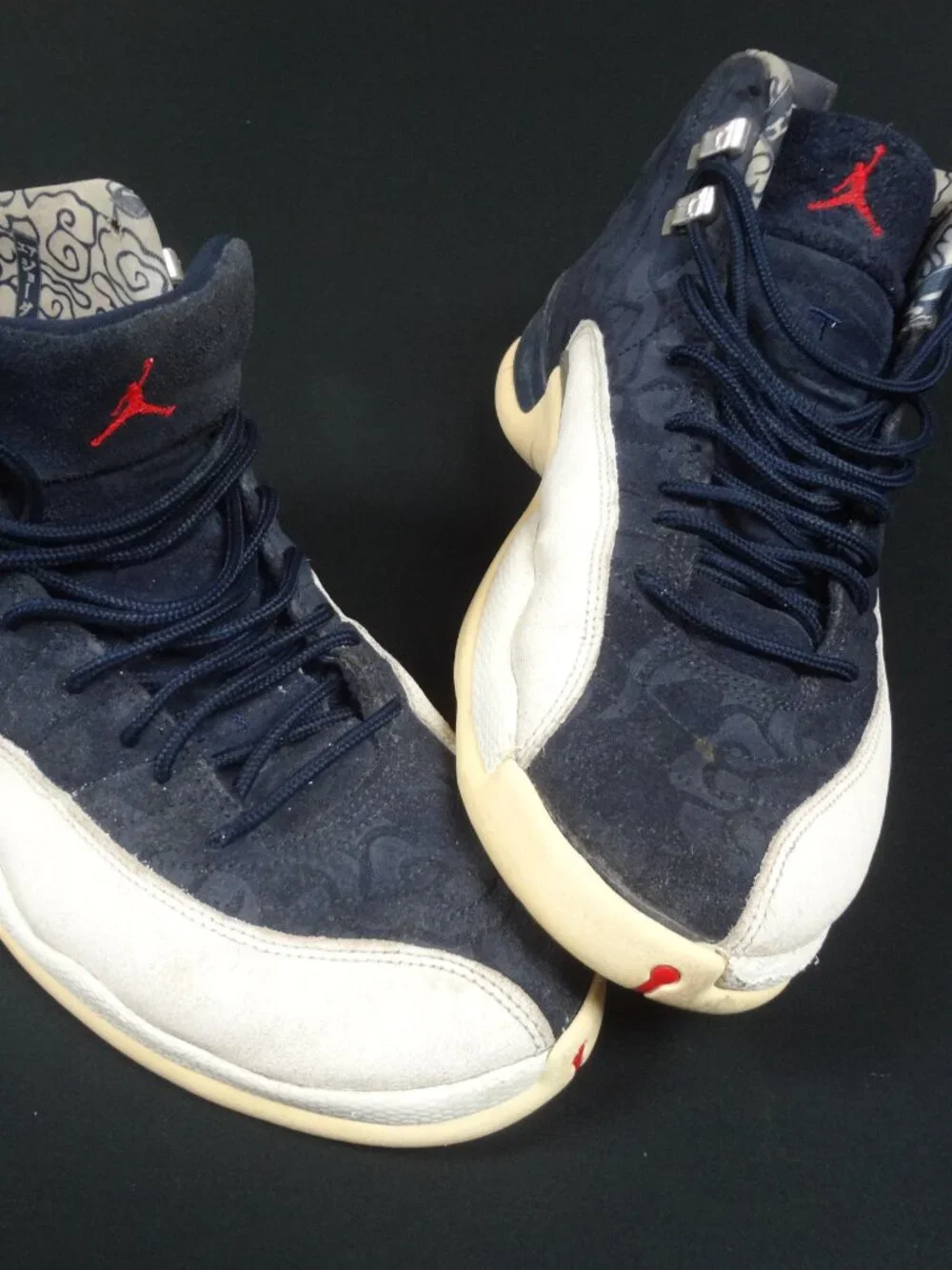 AIR JORDAN 12 RETRO INTERNATIONAL FLIGHT NAVY SAIL SNEAKERS BV8016-445 MENS 12